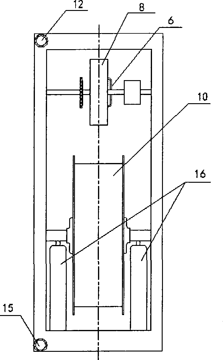 Method for testing accelerating and loading of main drive wheel type pavement materials and device