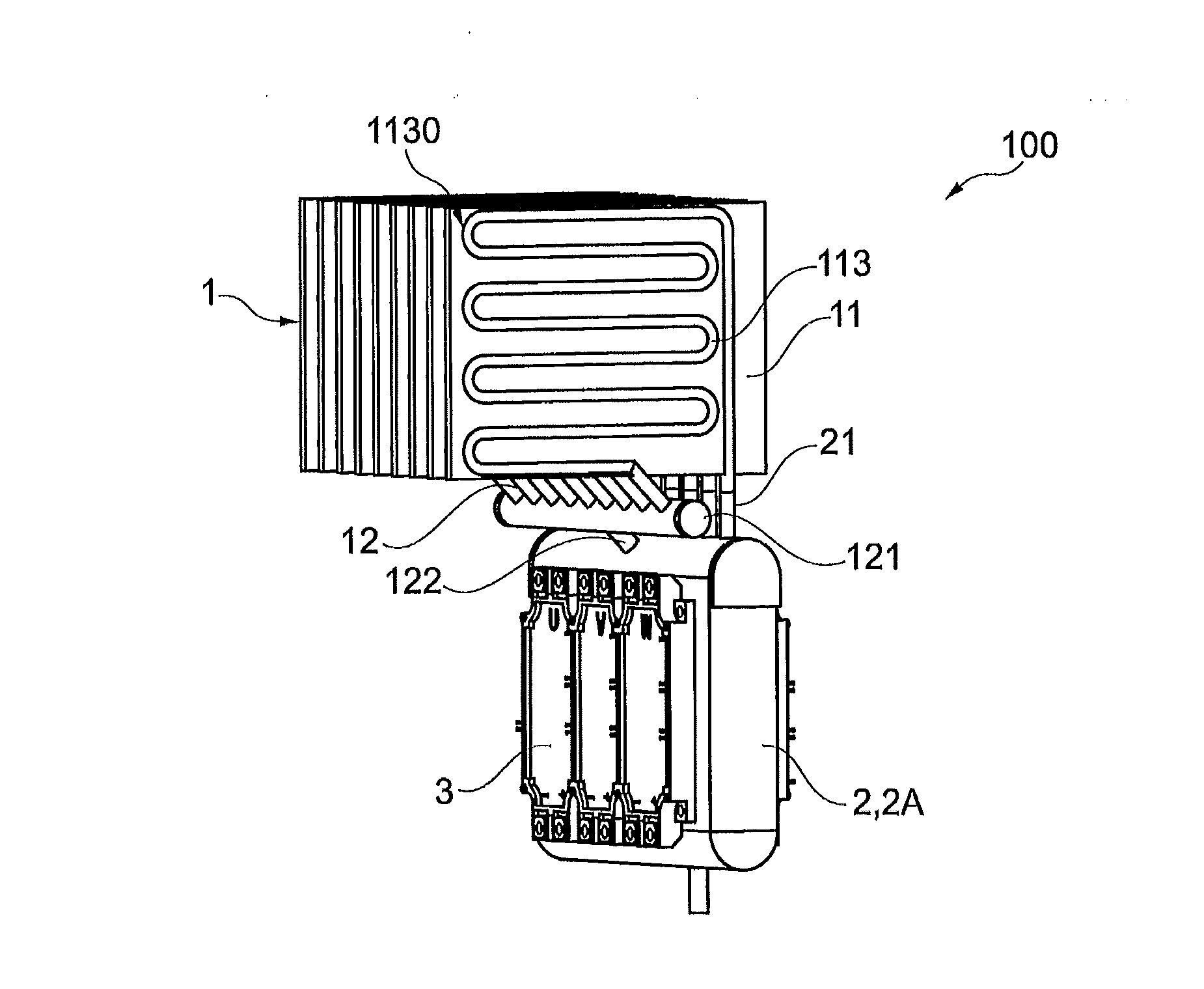 Cooling module for cooling electronic components