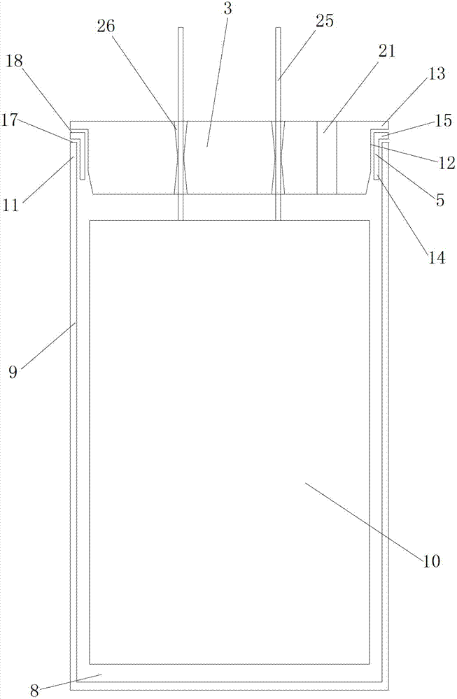 Method for sealing and fixing cylindrical battery cell, battery and shell cover