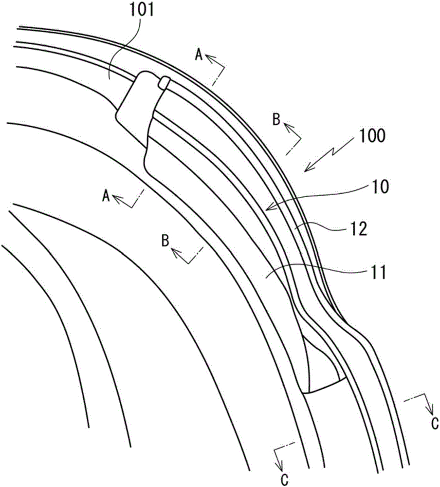 Structure of end part of weather strip and the forming method thereof