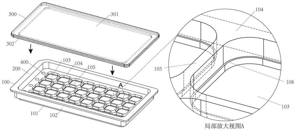 Porous flat-bottom container and sample imaging detection method