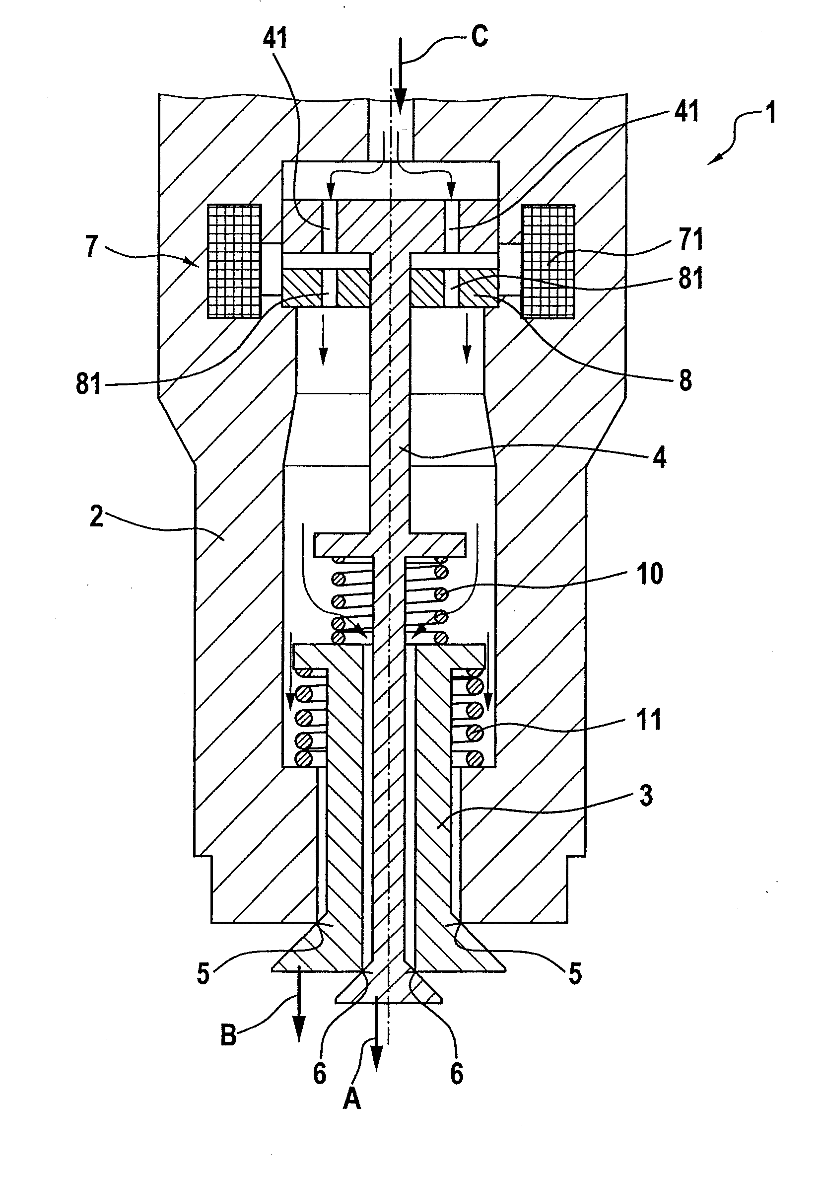Gas injector having a dual valve needle
