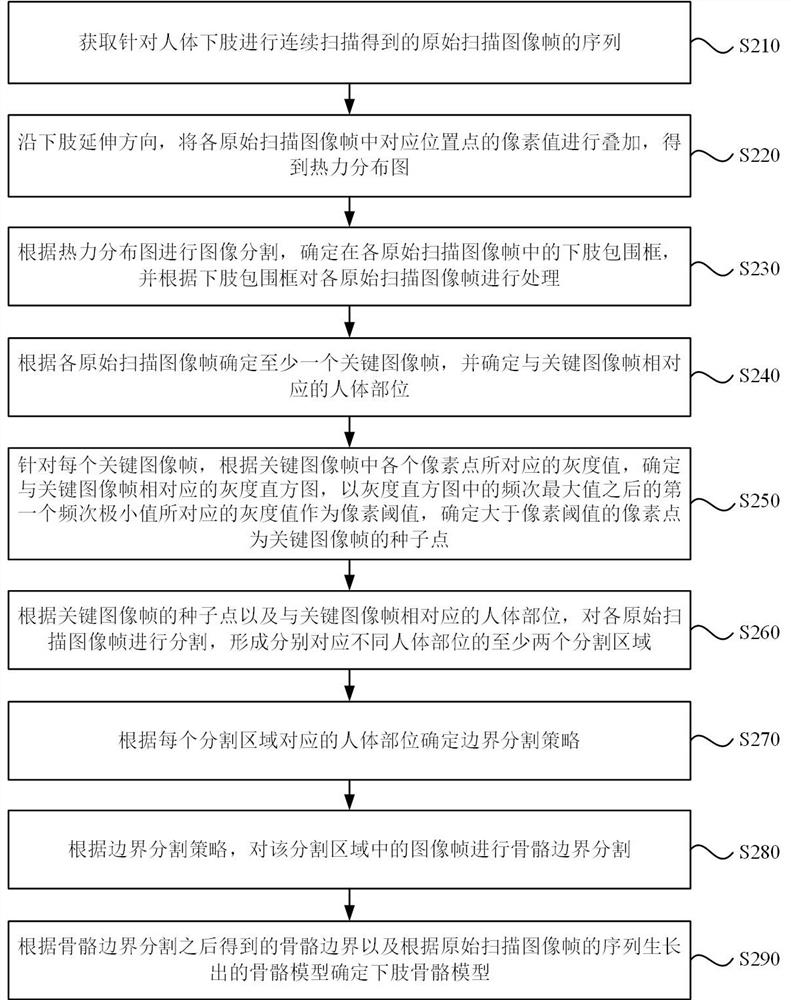 Lower limb skeleton model construction method and device, electronic equipment and storage medium