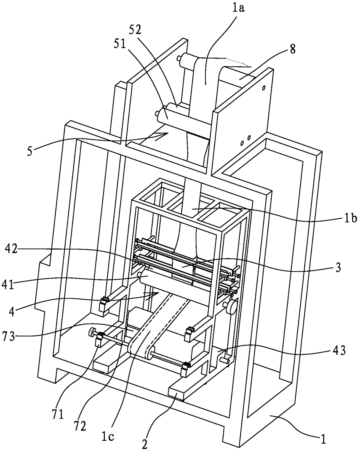 Zigzag folding mechanism suitable for plastic bag processing