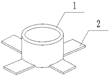 Plate-beam column shock (vibration) insulation connecting device