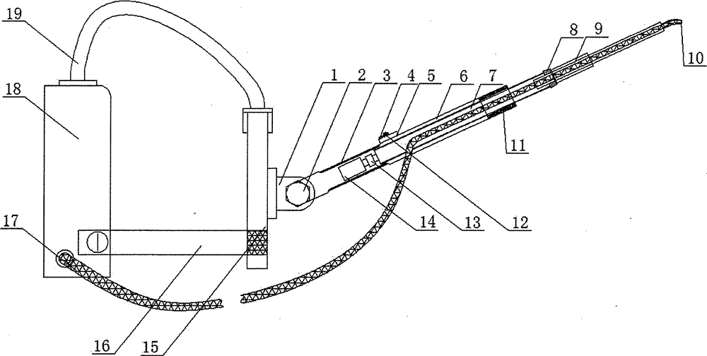 Portable chemical flower thinning device for orchard