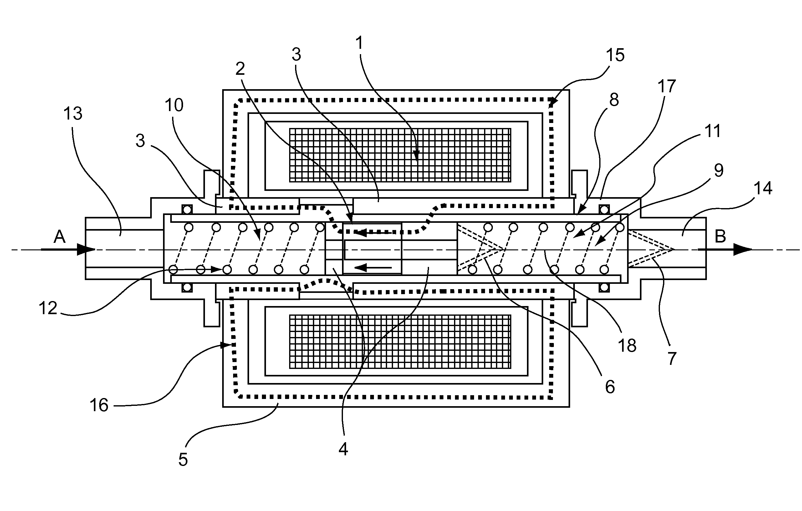 Electromagnetic pump with oscillating piston