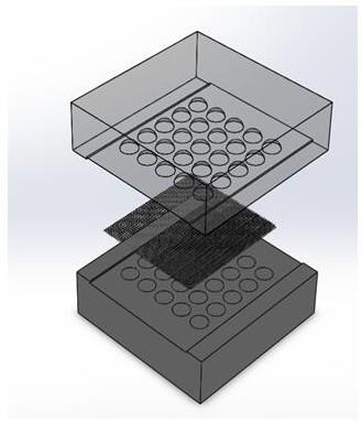 Preparation method for ceramic particle reinforced metallic matrix space lattice composite material
