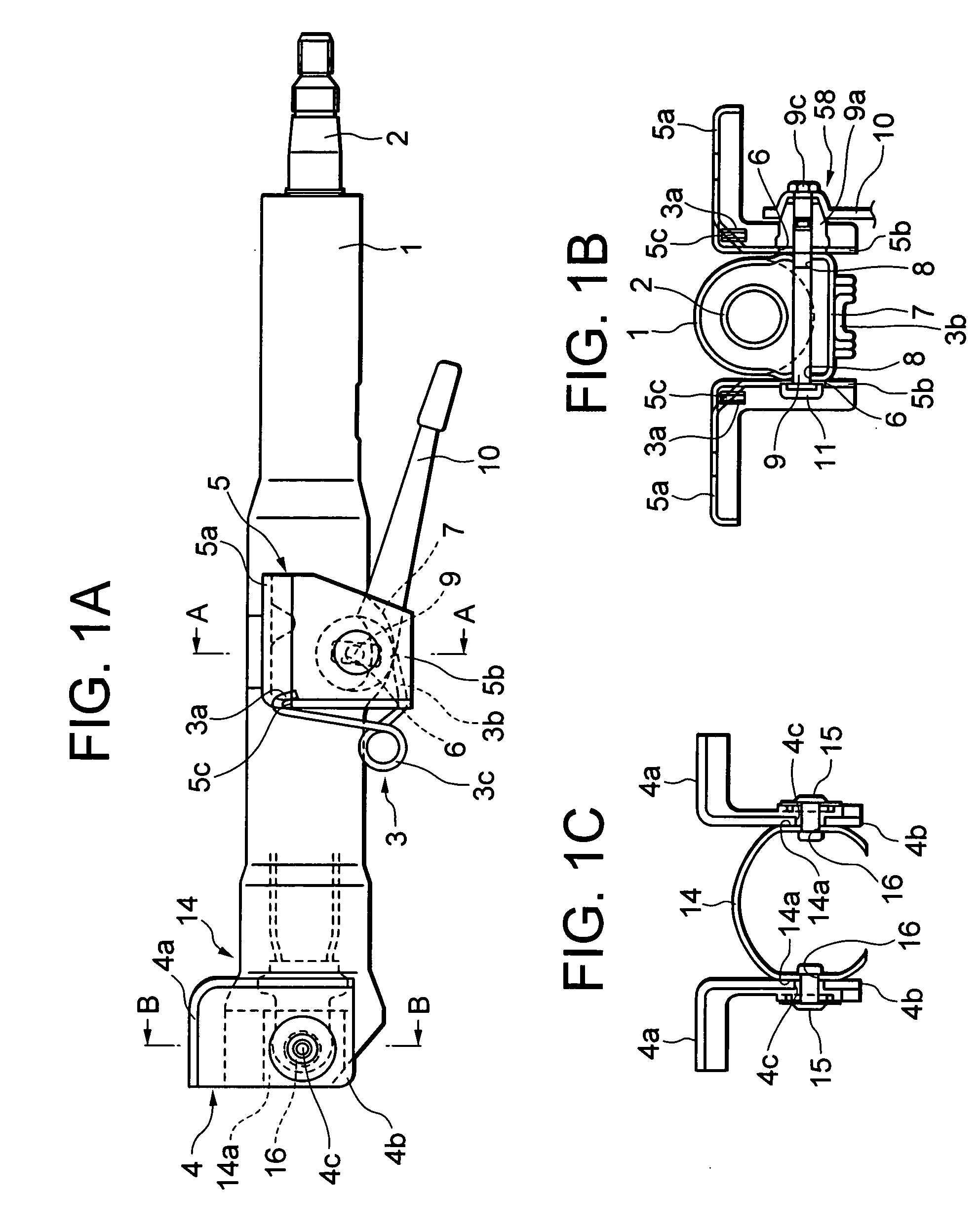 Steering device for motor vehicle