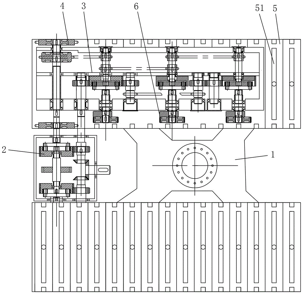 Crawler walking chassis with grouser angle adjustable