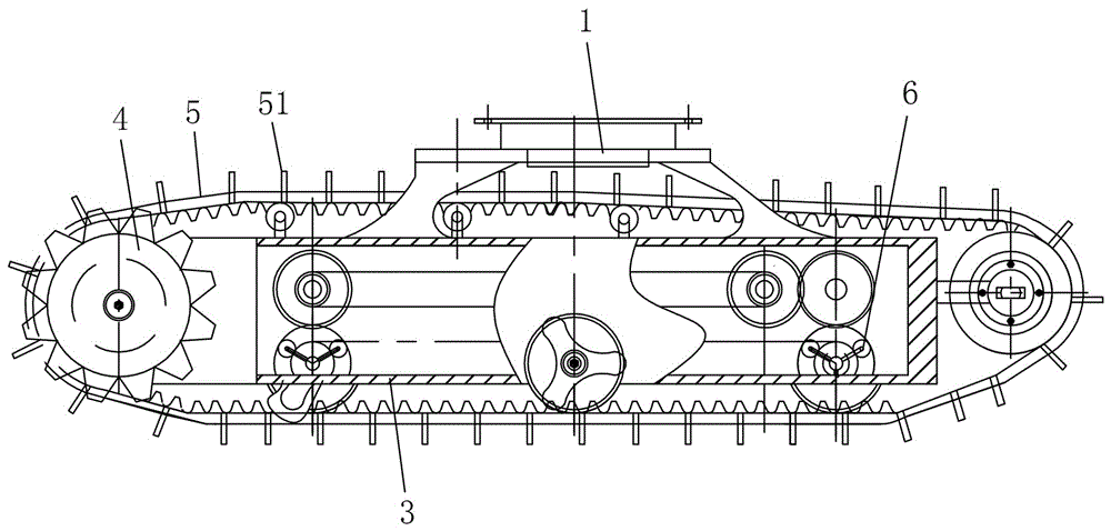 Crawler walking chassis with grouser angle adjustable