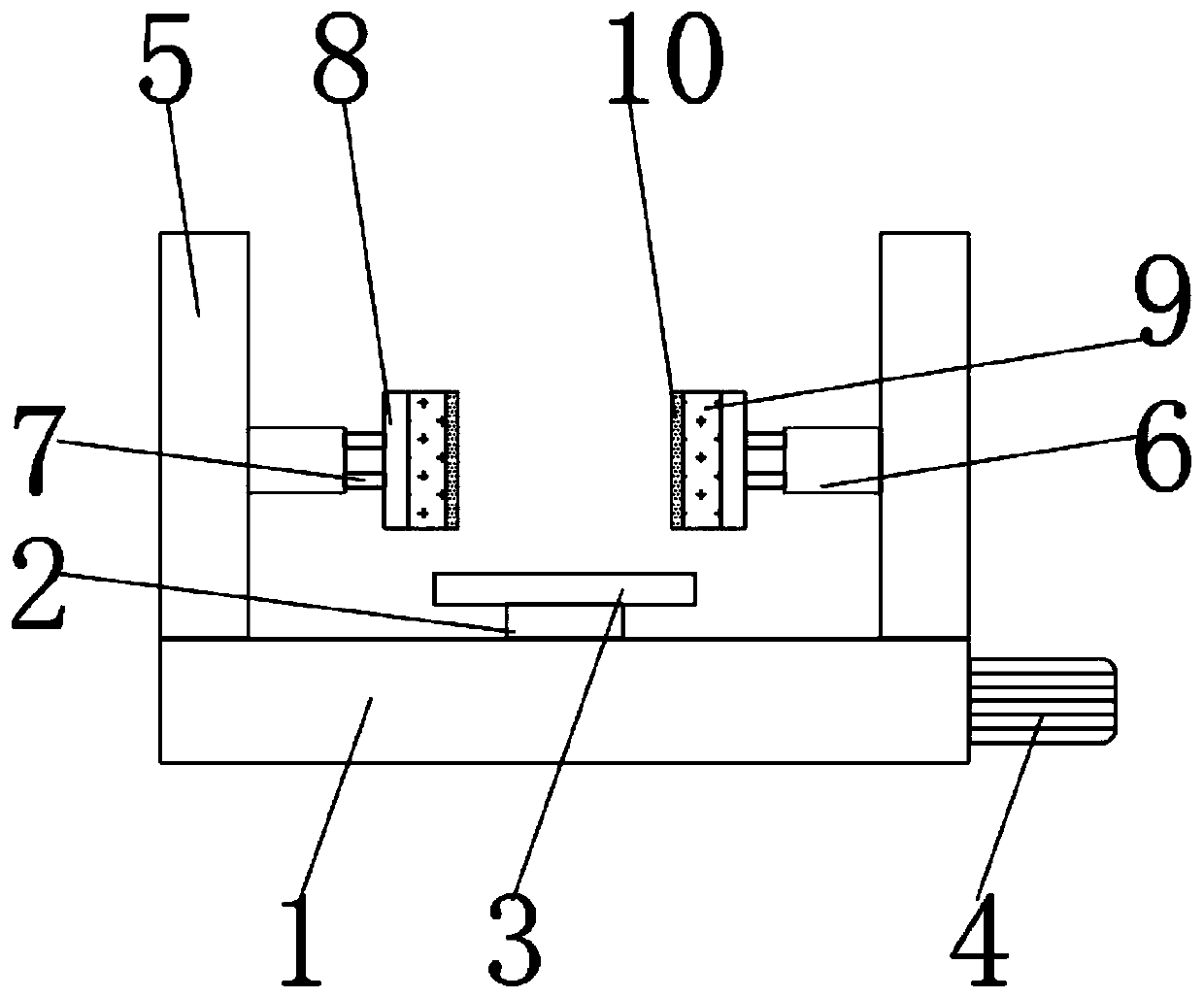 Fixing device for machining chemical products