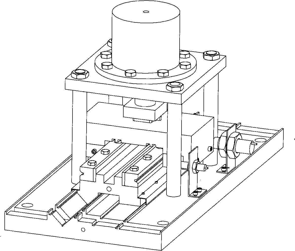 Machine tool guiding rail friction wear testing machine