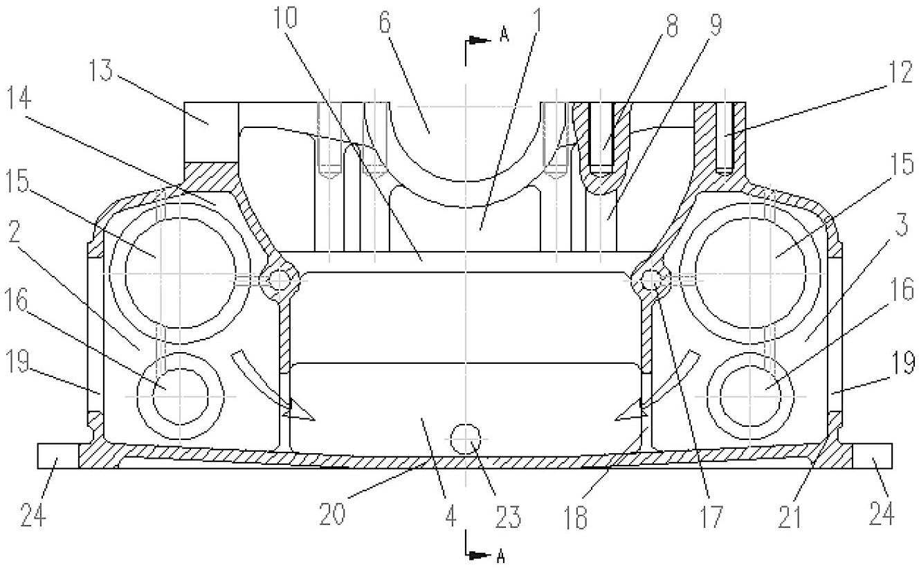 Integrated single-cylinder engine base structure