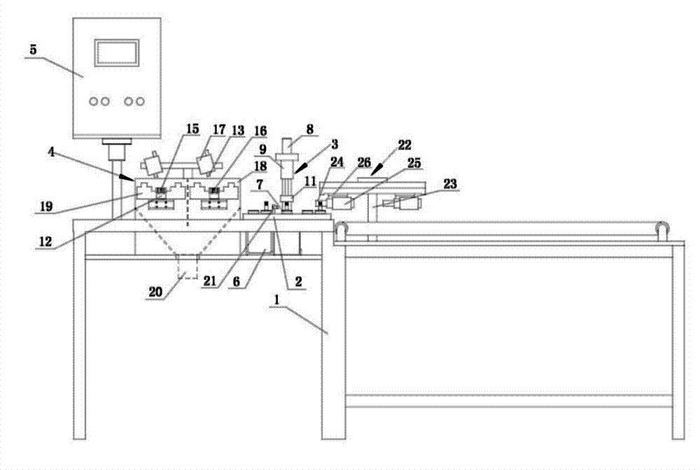 Automatic blowing and pressing machine for electromagnetic valves