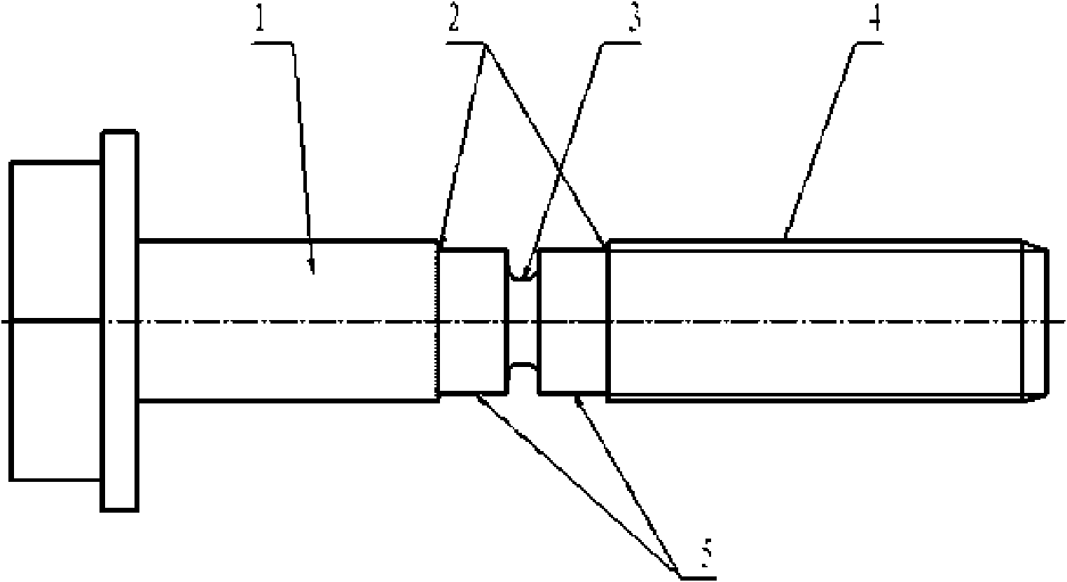 Method and structure for preventing bolt from being irregularly broken when exceeding specified stress value