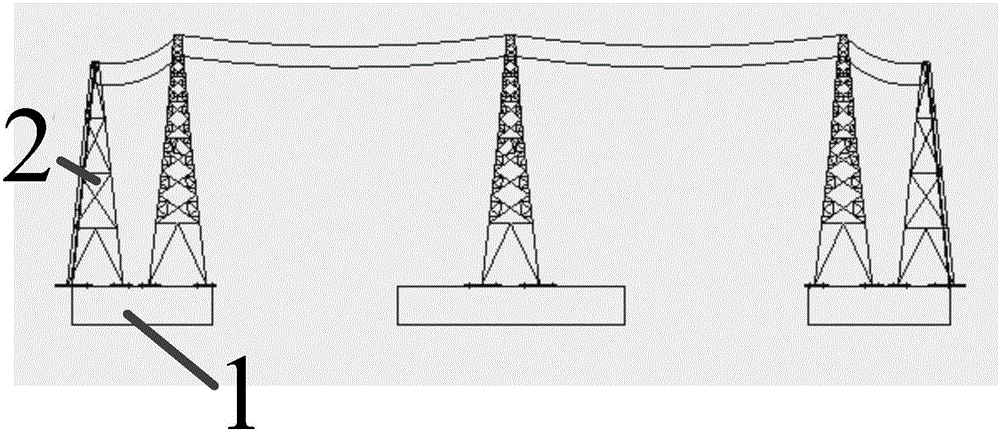 Seismostation test device for power transmission tower line system