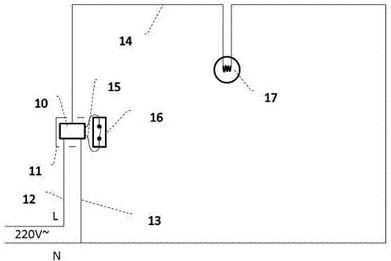 A method for controlling an intelligent switch with a single live wire