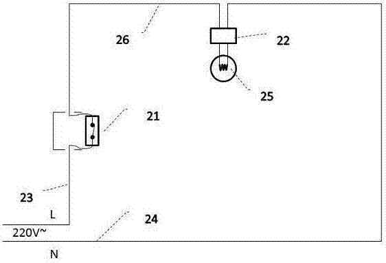 A method for controlling an intelligent switch with a single live wire