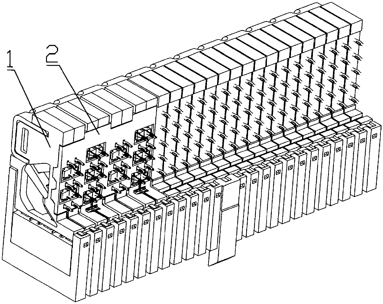 Differential contact module, differential connector and differential pair shielding structure