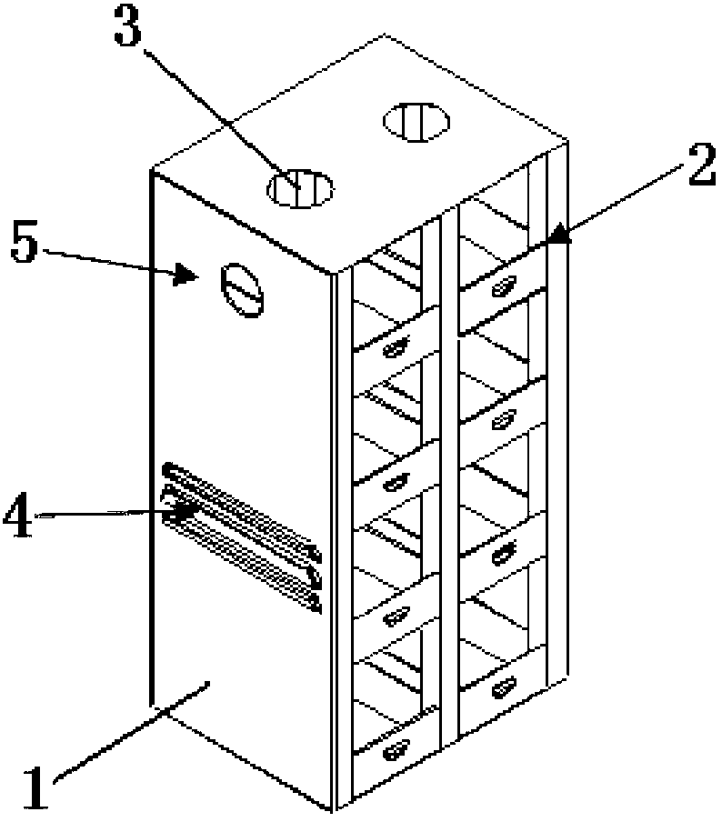 Battery cupboard with bottom ventilation function