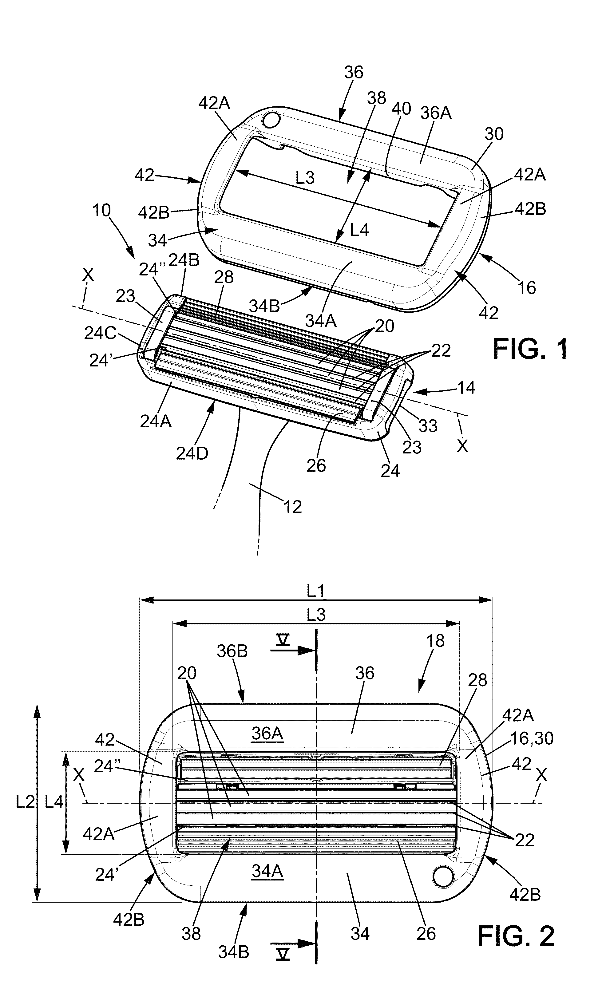Shaving blade assembly with a blade unit and a skin contact member