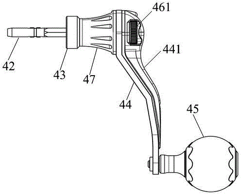 Fishing reel capable of assembling and disassembling rocker arm assembly through one hand