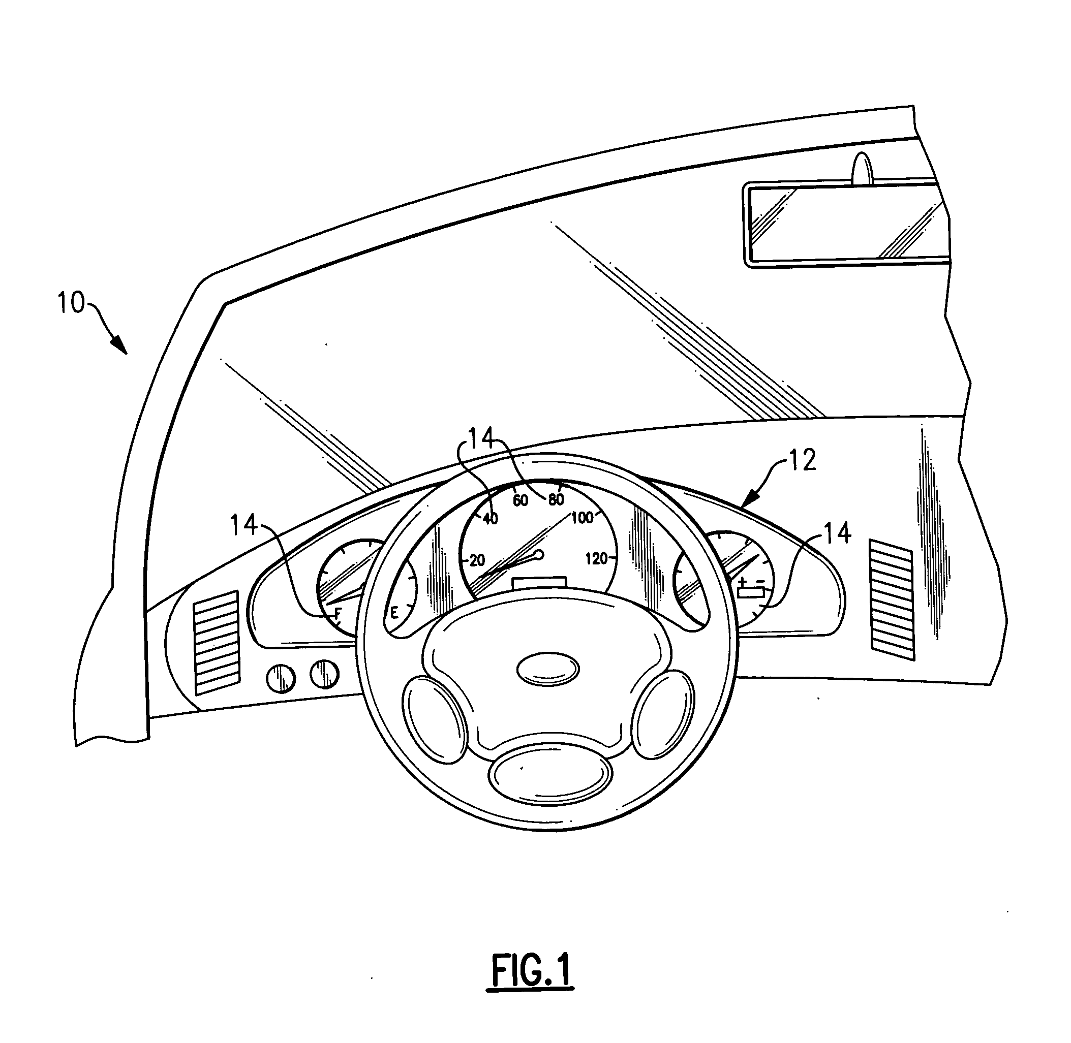 Instrument panel housing with light diffuser