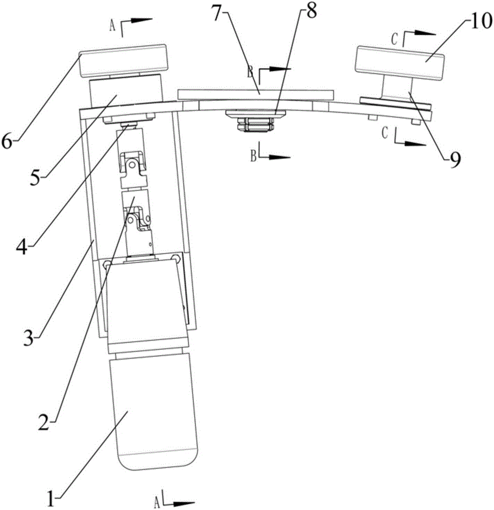 Two-wing rotary door self-aligning drive device