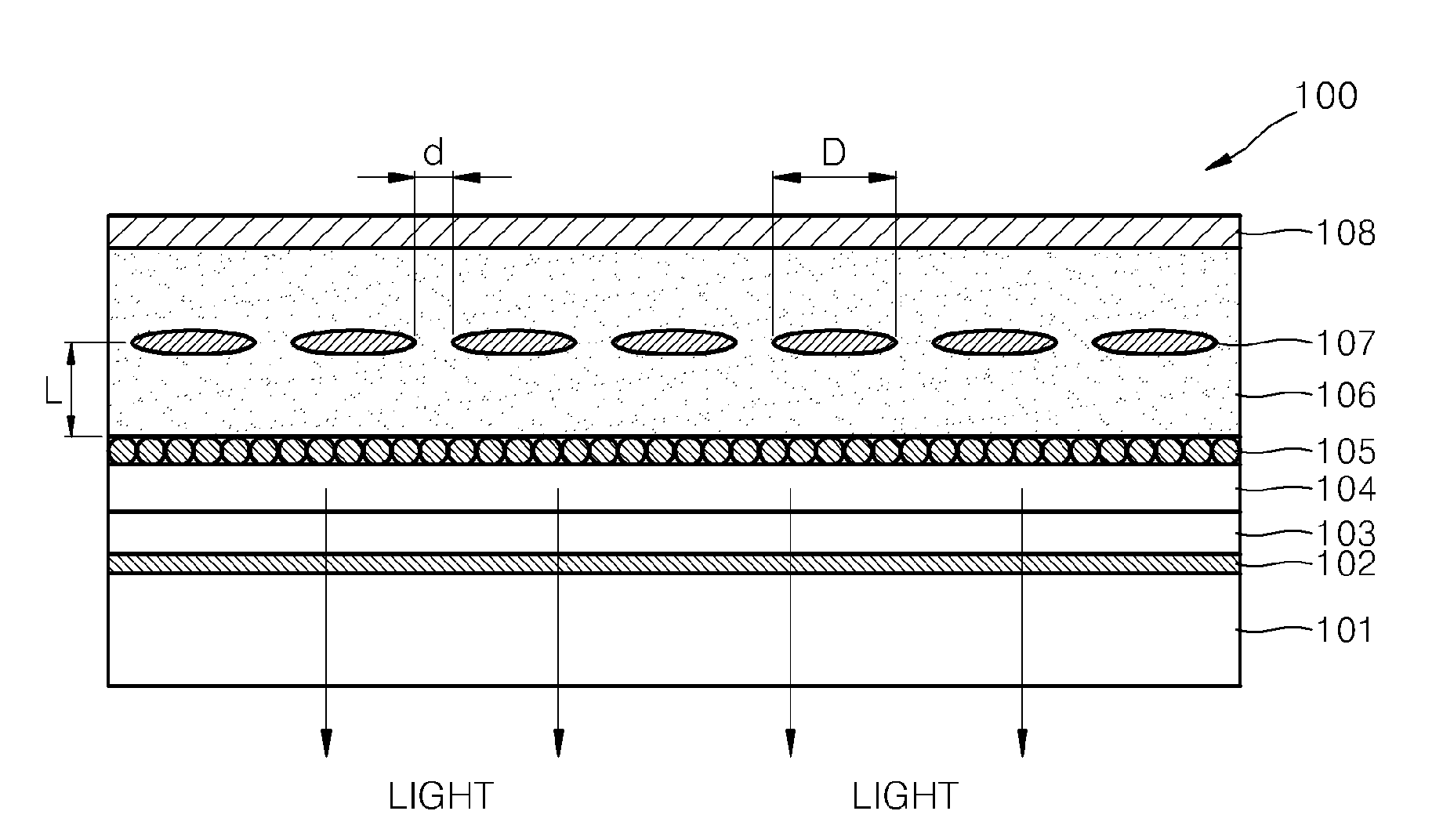 Light-emitting device having enhanced luminescence by using surface plasmon resonance and method of fabricating the same