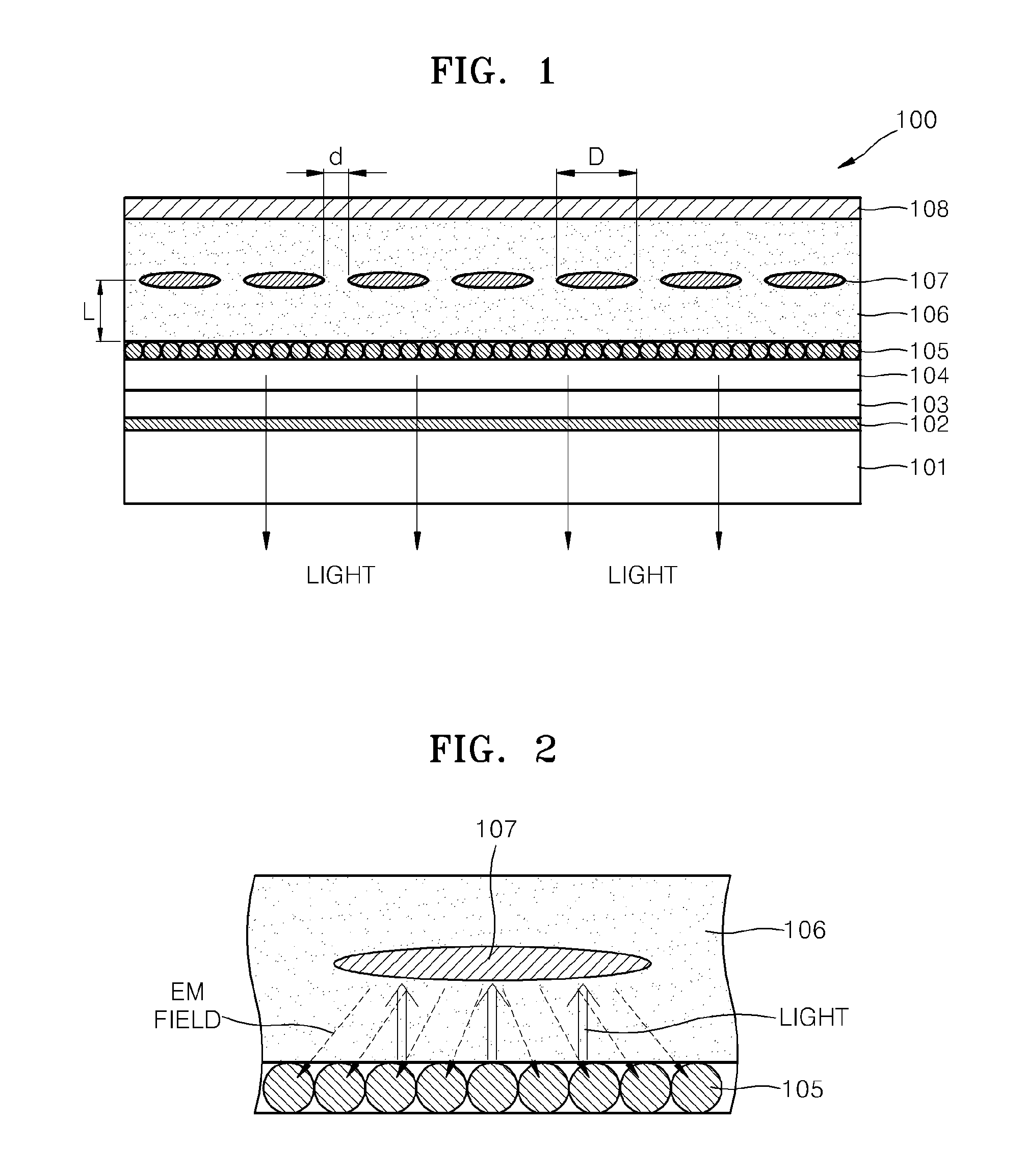 Light-emitting device having enhanced luminescence by using surface plasmon resonance and method of fabricating the same