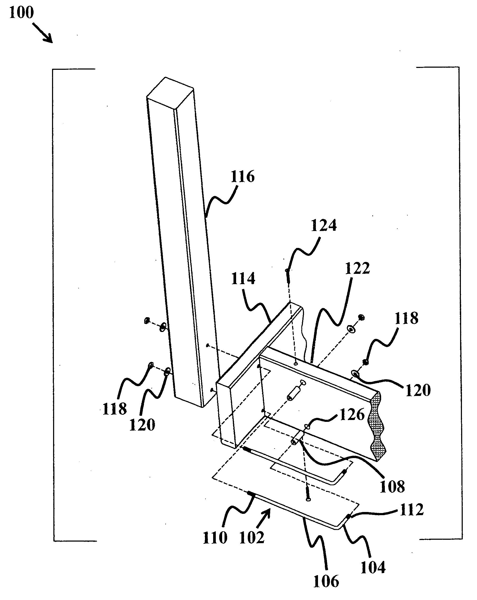 Reduced eccentricity guardrail post connector for decking structure