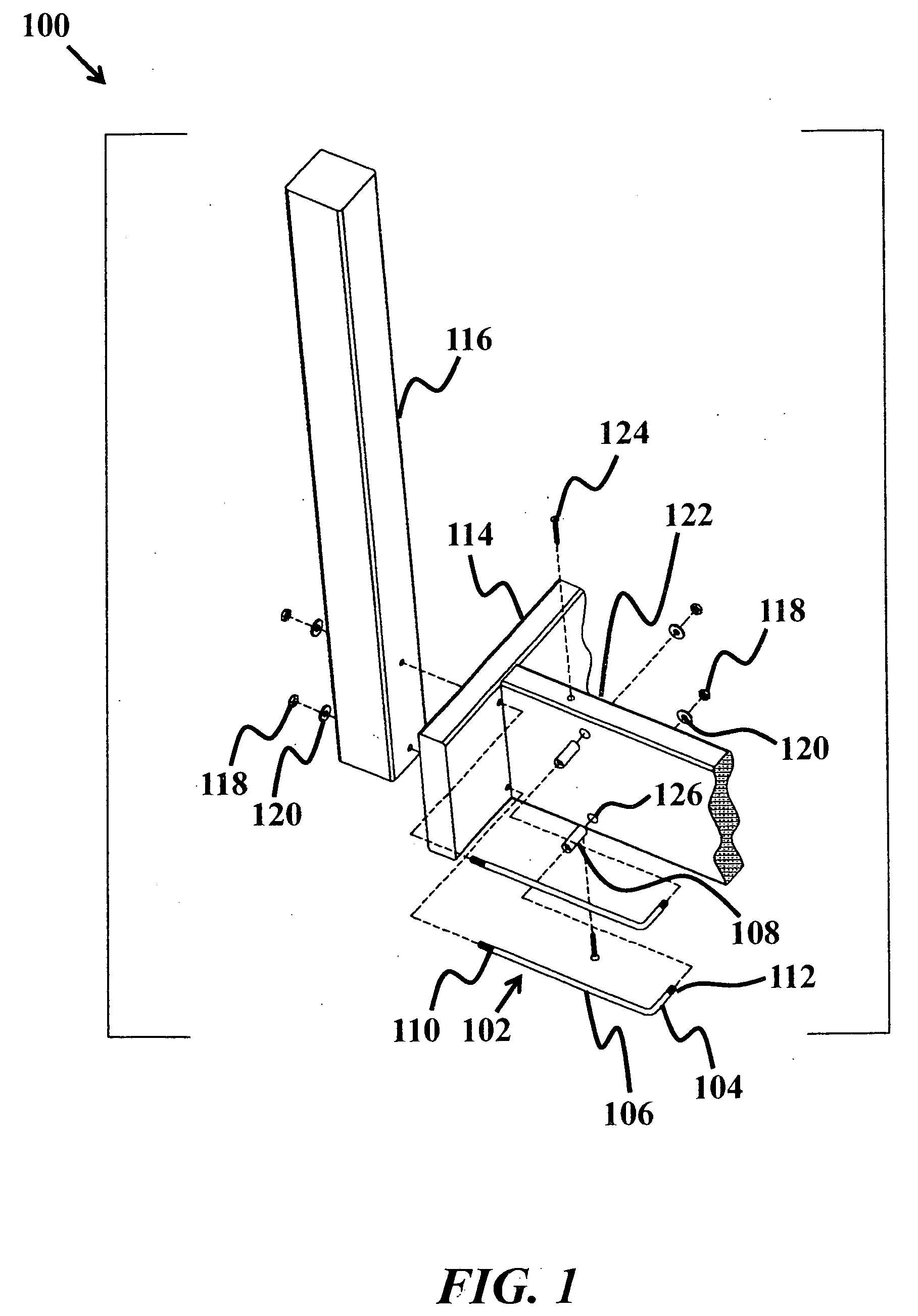 Reduced eccentricity guardrail post connector for decking structure