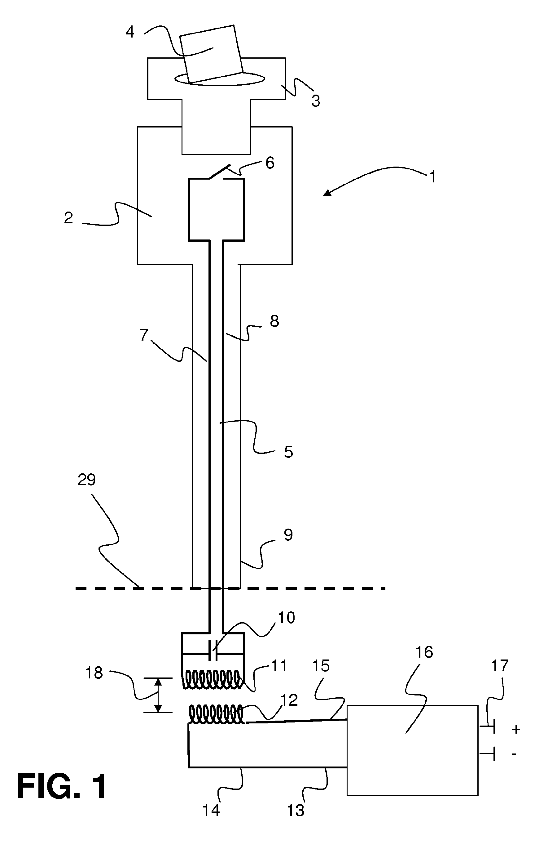 Electronic status detection device