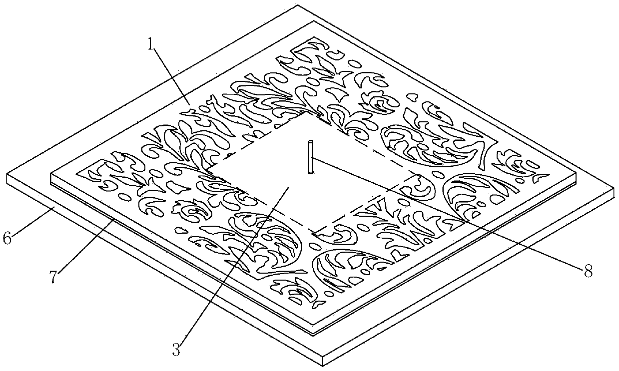 A method for positioning auxiliary patterns of needle-embroidered intarsia decorative blankets