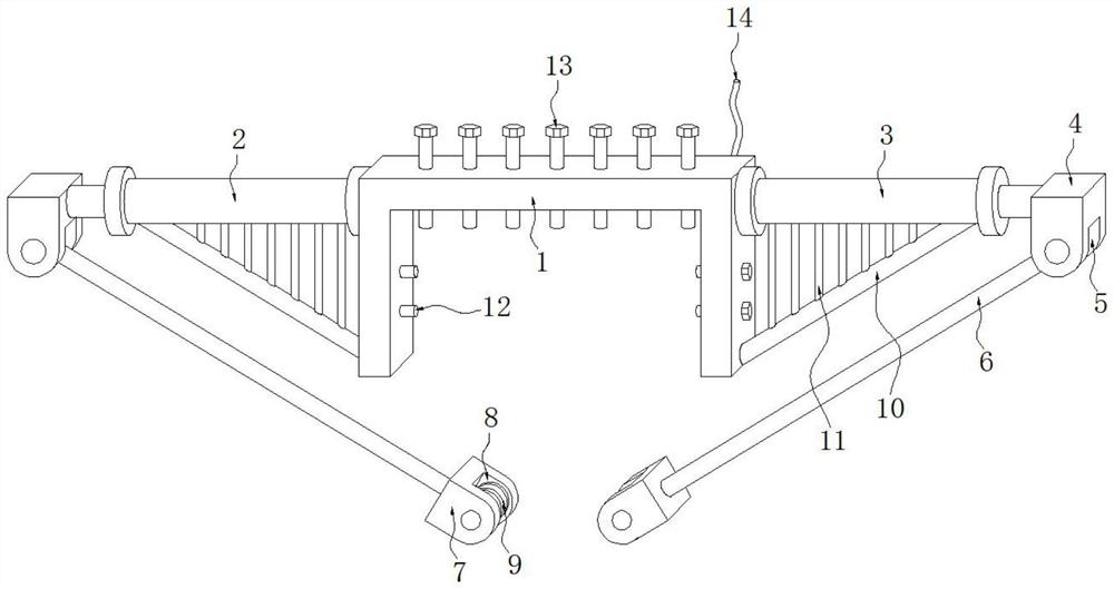 Hanging hook dangling limiting mechanism of bridge crane