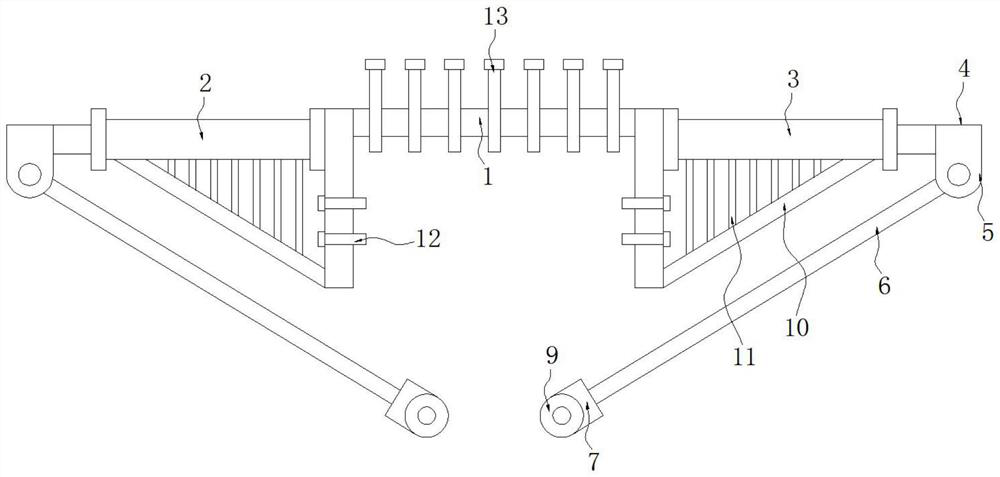 Hanging hook dangling limiting mechanism of bridge crane