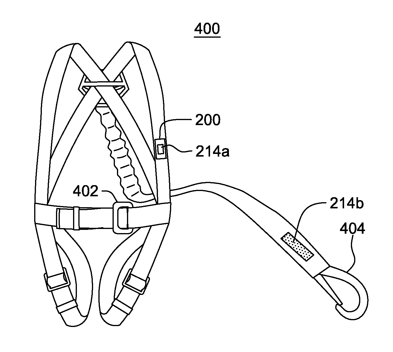 Safety harness monitoring and alerting system