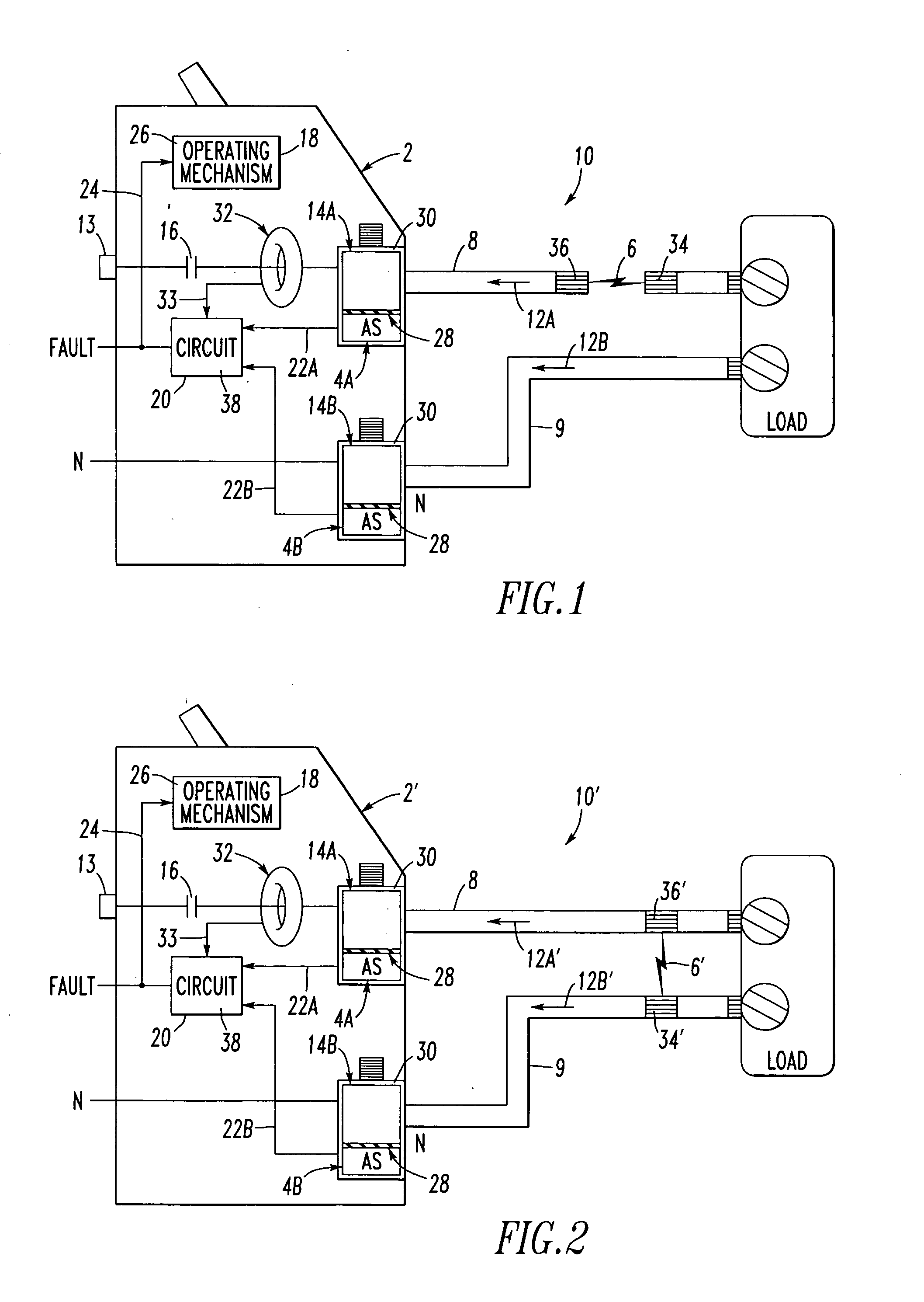 Electrical switching apparatus and method employing acoustic and current signals to distinguish between parallel and series arc faults