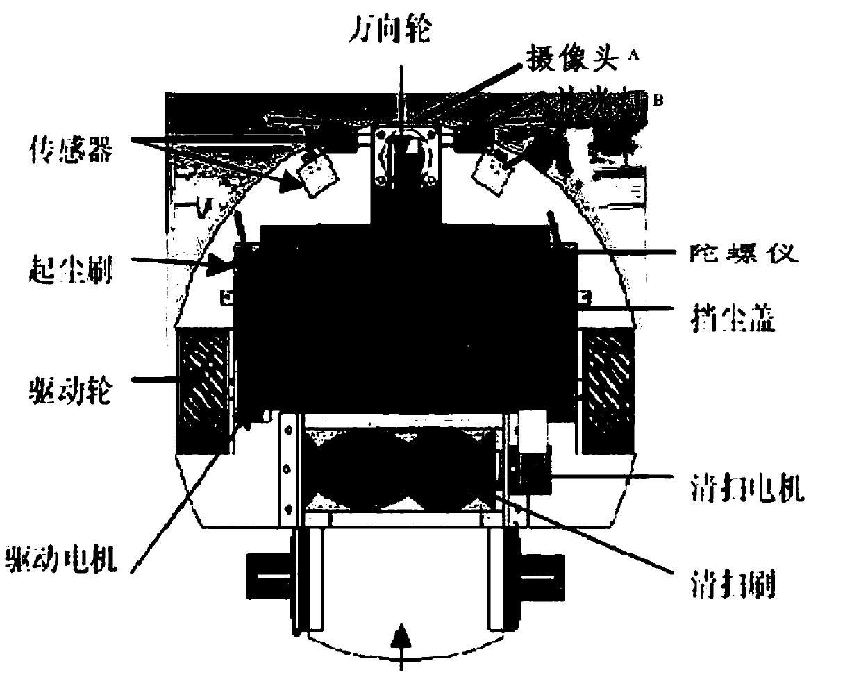 Light supplementing method and device for sweeping robot