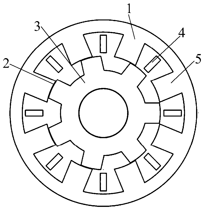 Two-phase direct-current bias current vernier reluctance motor