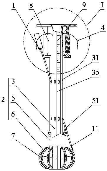 Endoscope puncture hole simple suturing device for surgery