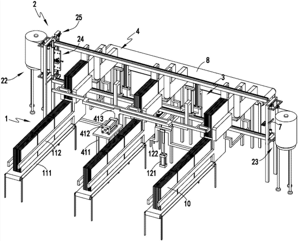 Automatic continuous type film coating technology for pole groups