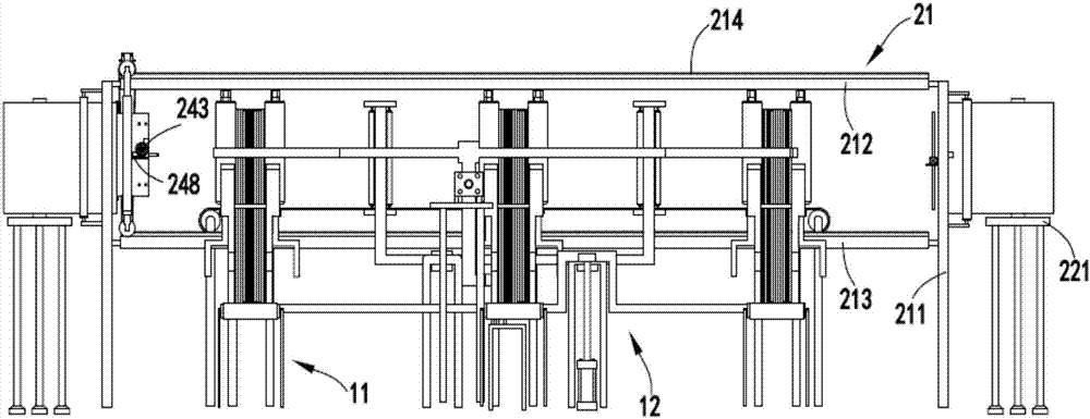 Automatic continuous type film coating technology for pole groups