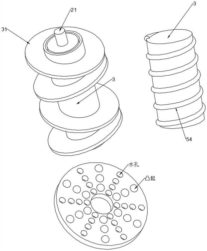 Postoperative instrument disinfection device based on layered cleaning