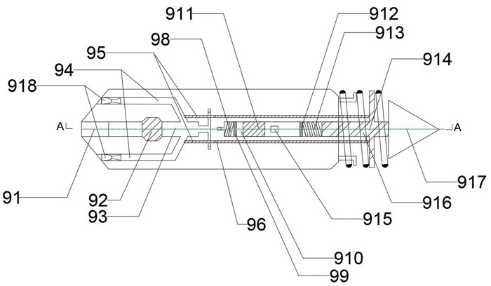 Self-propelled drill hole repairing device and method