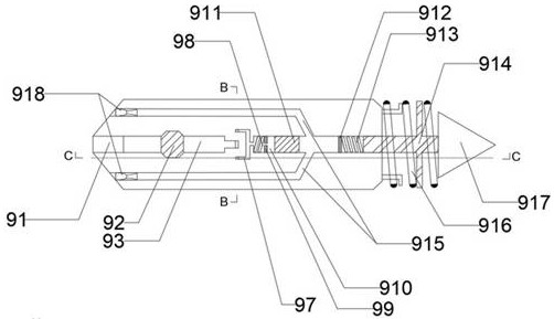 Self-propelled drill hole repairing device and method