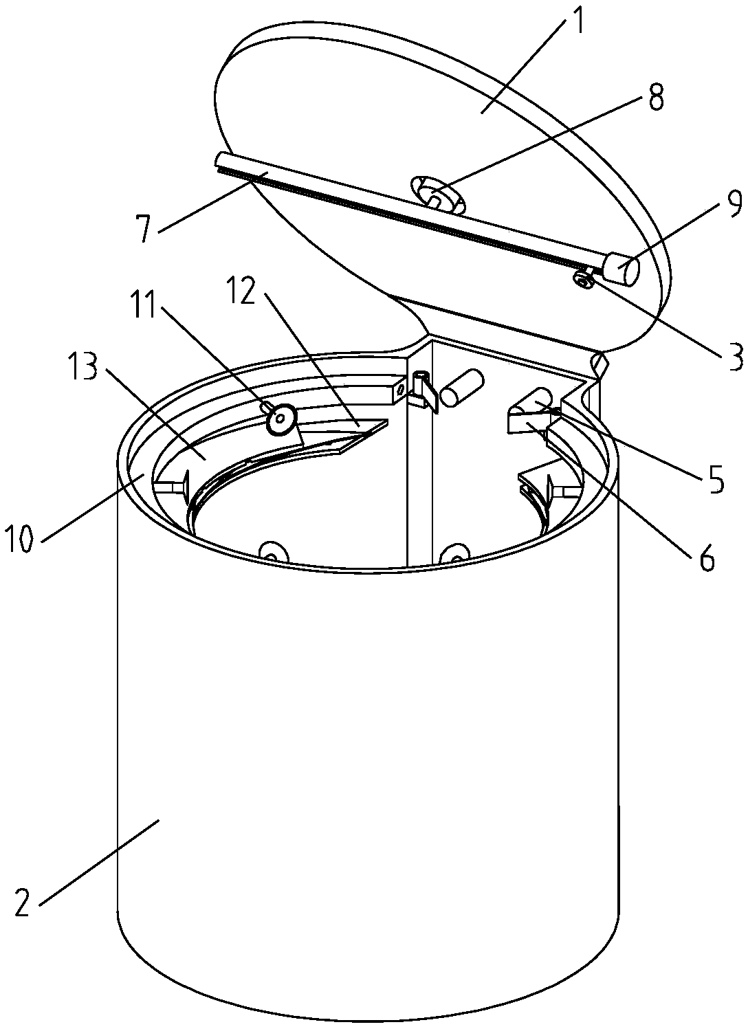 Garbage can and working method thereof