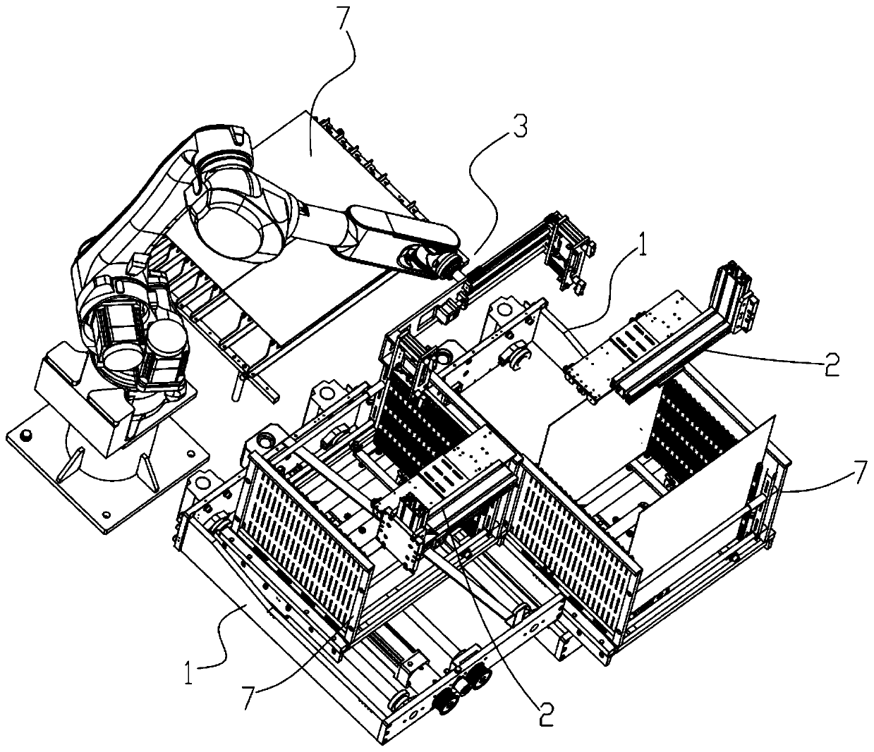 Board taking device and board taking method