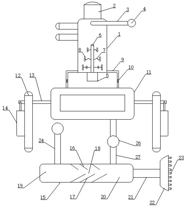 Bait multi-stage mixing device and technology thereof